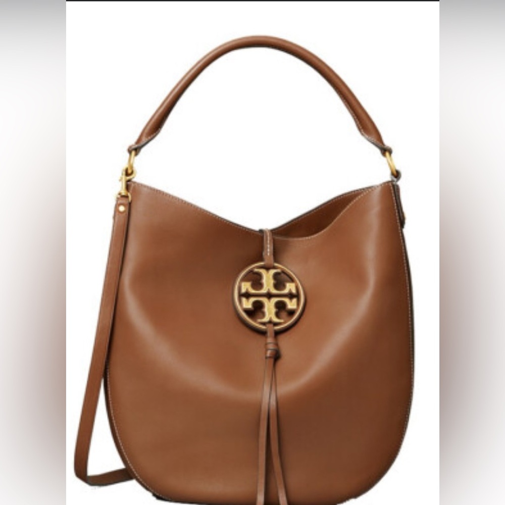 COPY - Tory Burch Brown Hobo Bag with Gold Accents